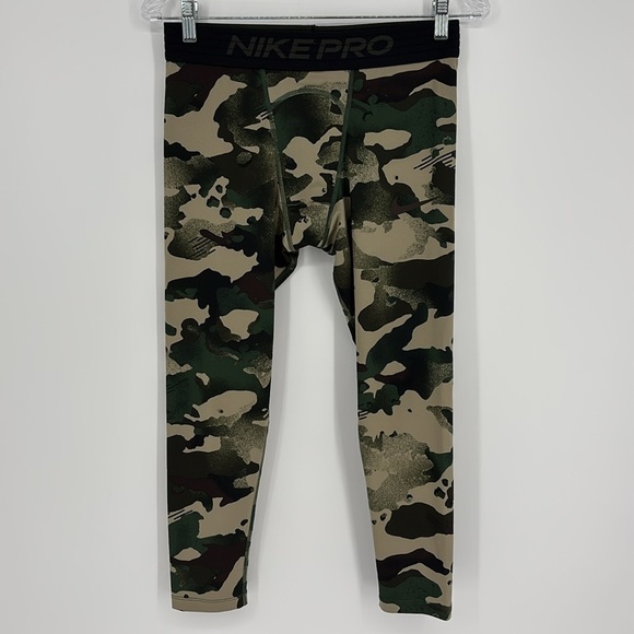 Nike PRO Dri-FIT 3/4 Tight Fit Leggings in Camouflage Men’s Size Large - EUC! - Picture 4 of 12